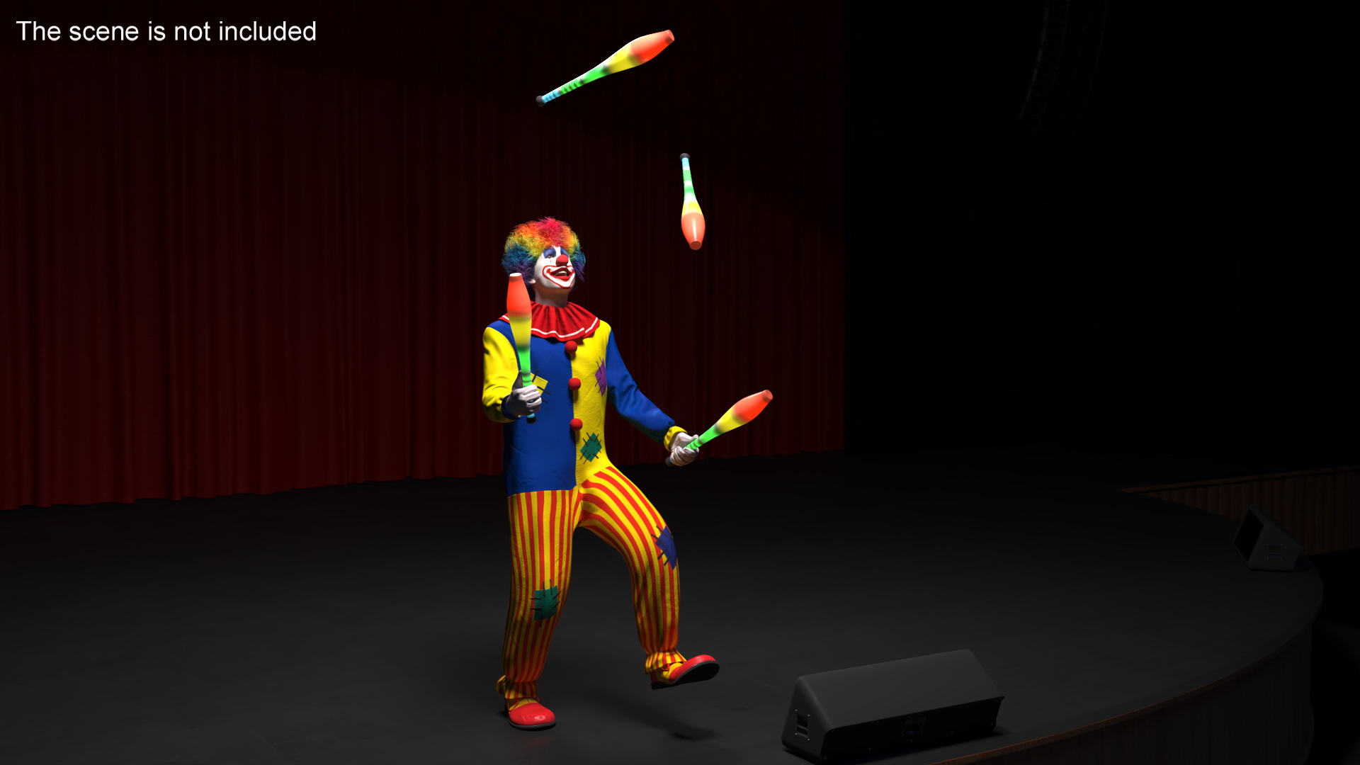 Clown Juggling Henrys Grip Clubs 3D