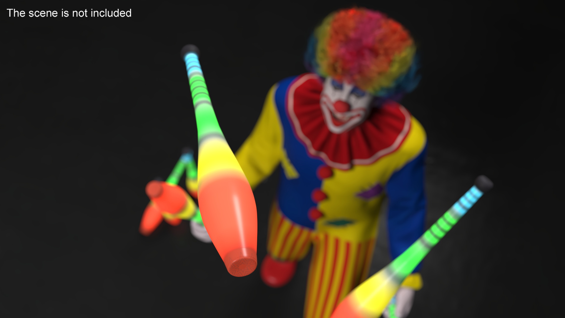 Clown Juggling Henrys Grip Clubs 3D