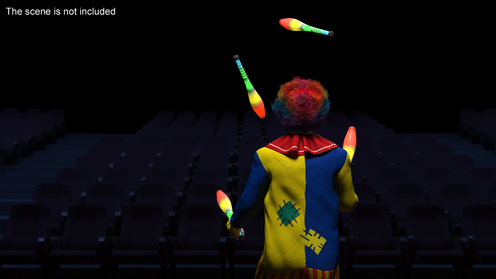 Clown Juggling Henrys Grip Clubs 3D