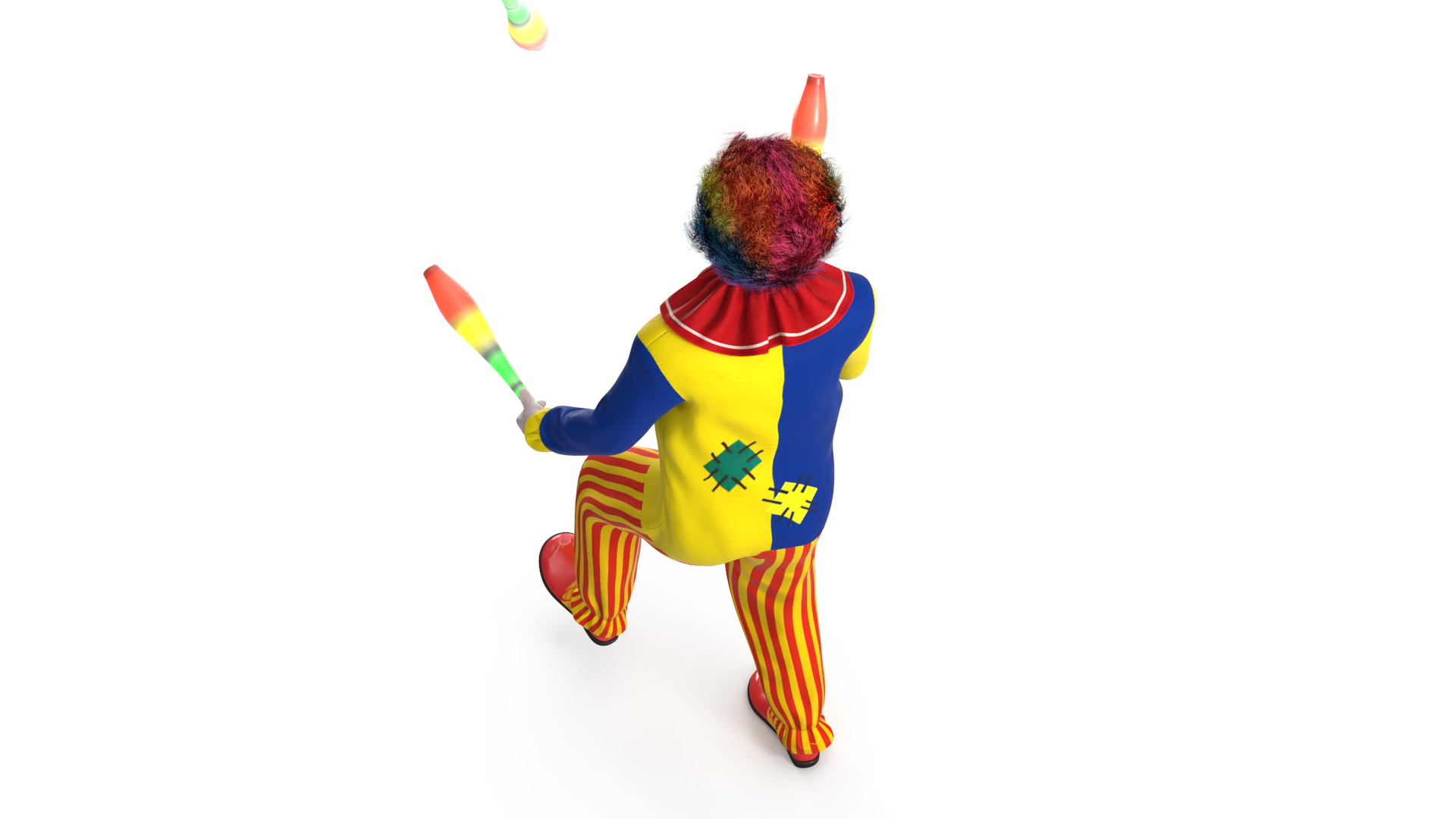 Clown Juggling Henrys Grip Clubs 3D