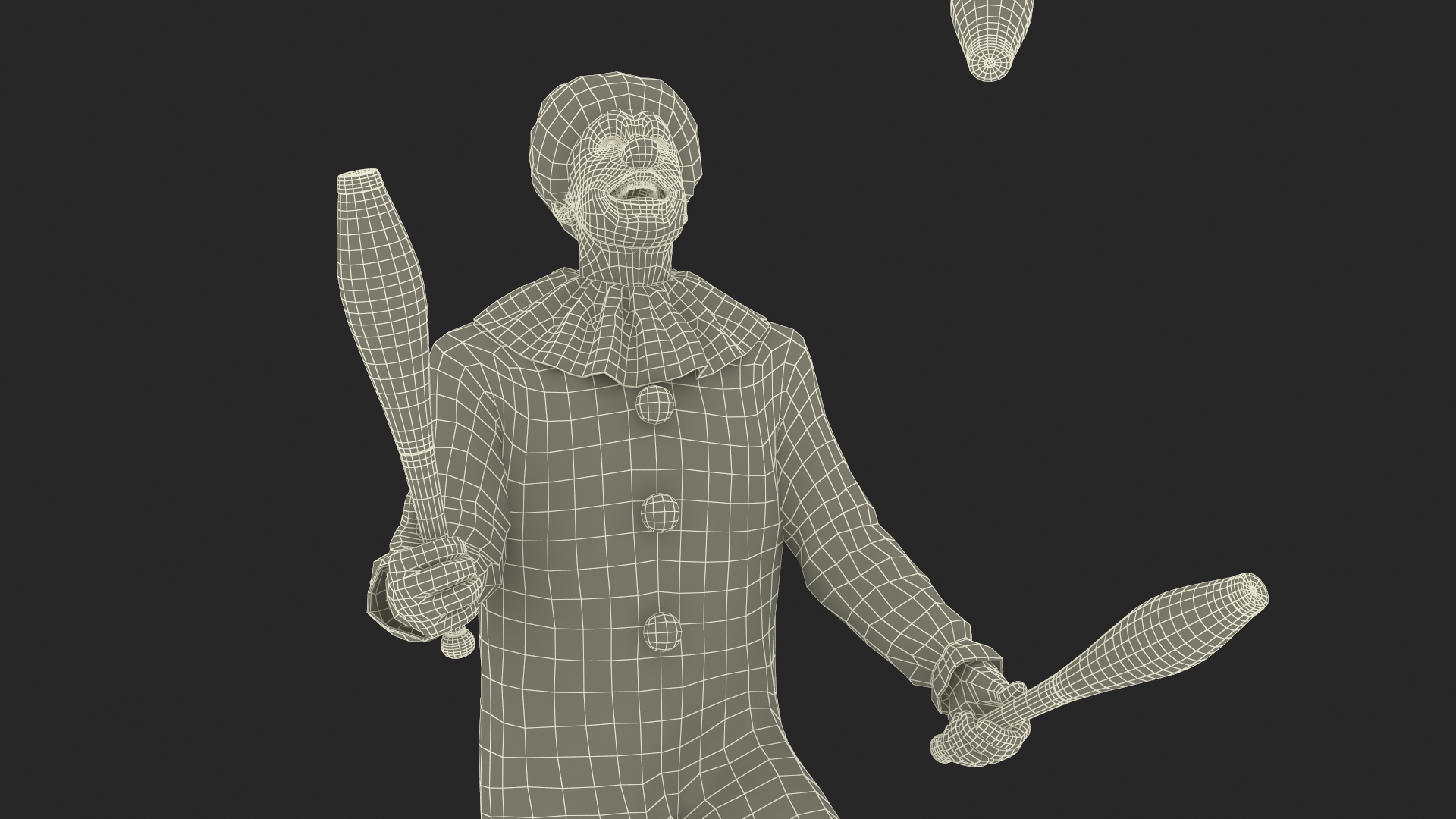 Clown Juggling Henrys Grip Clubs 3D