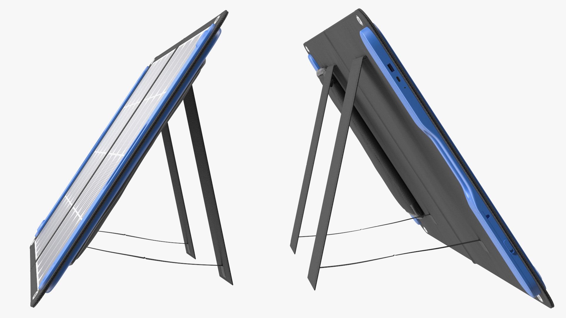 Outdoor Power Storage with Foldable Solar Panel 3D