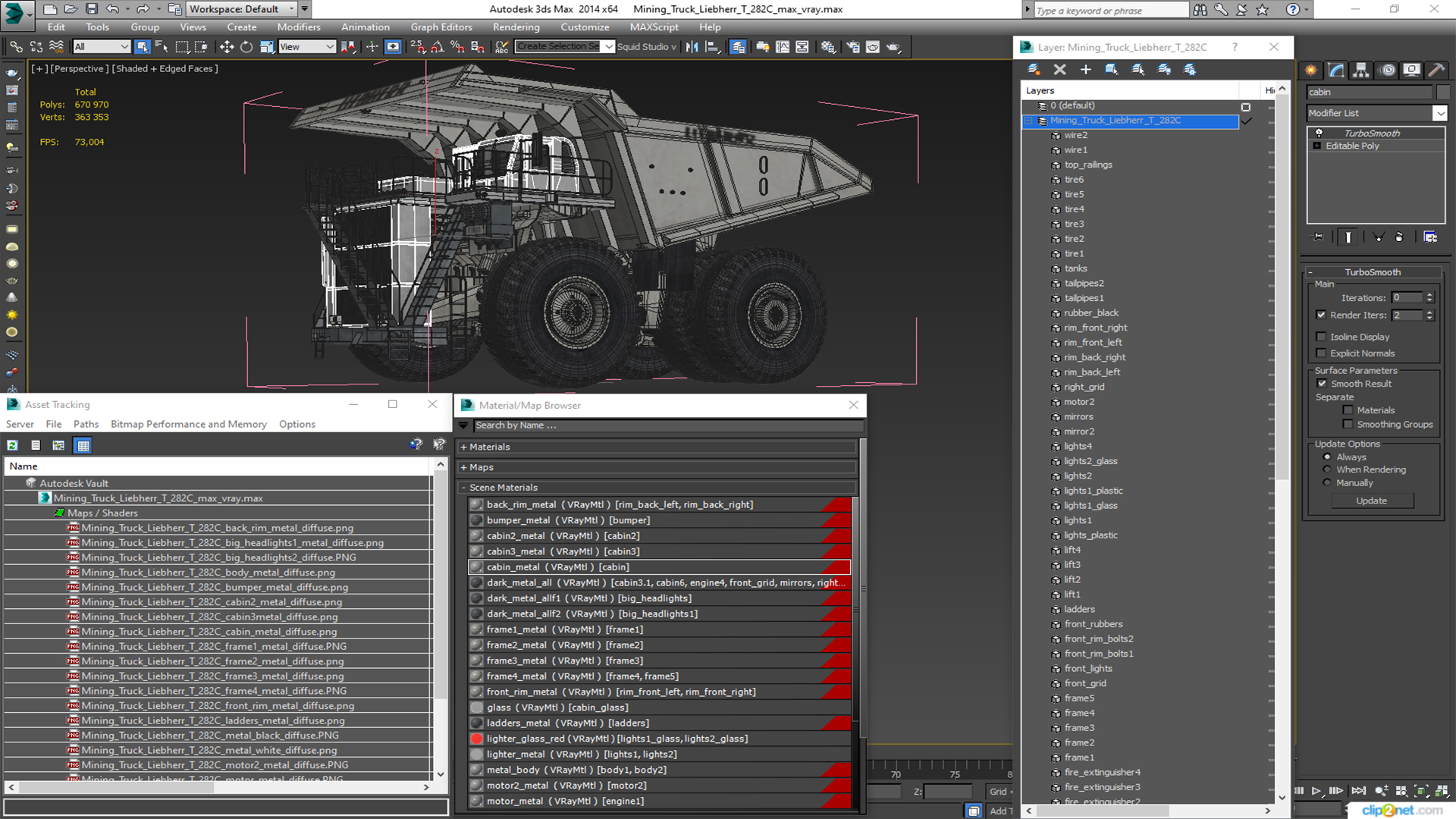 3D Mining Truck Liebherr T 282C model