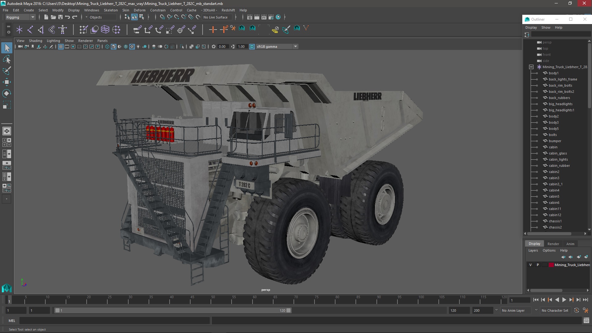 3D Mining Truck Liebherr T 282C model