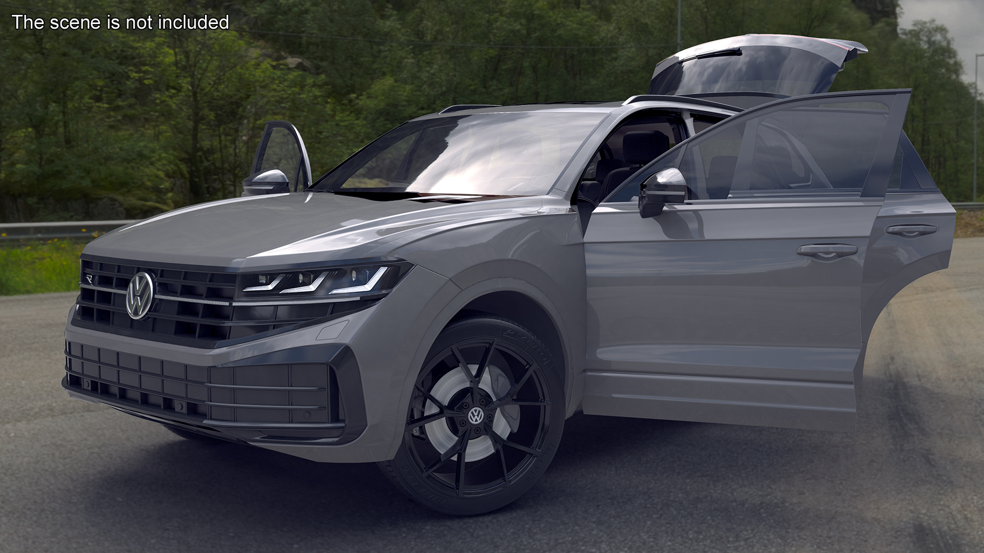 3D Volkswagen Touareg 2024 Grey model