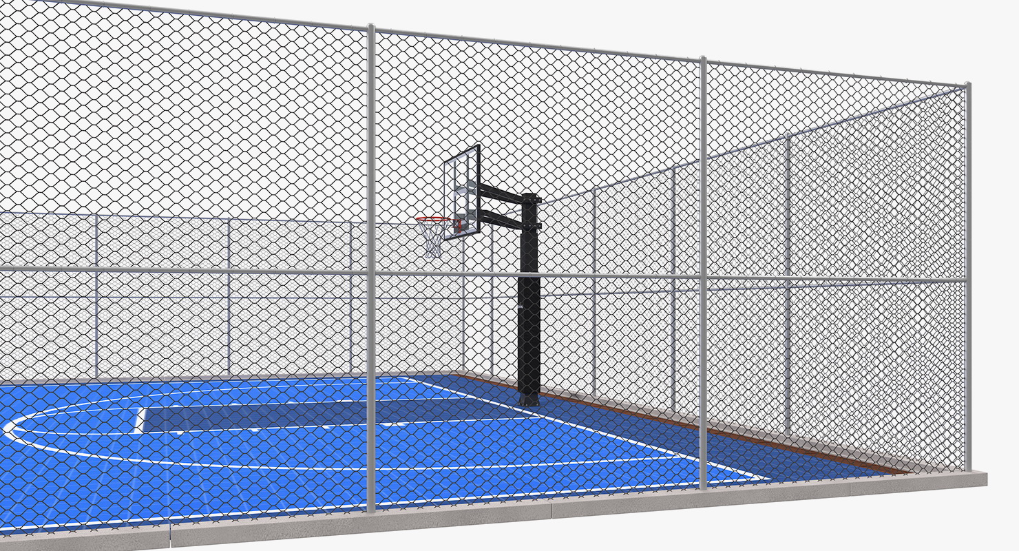 Outdoor Basketball Court 3D model