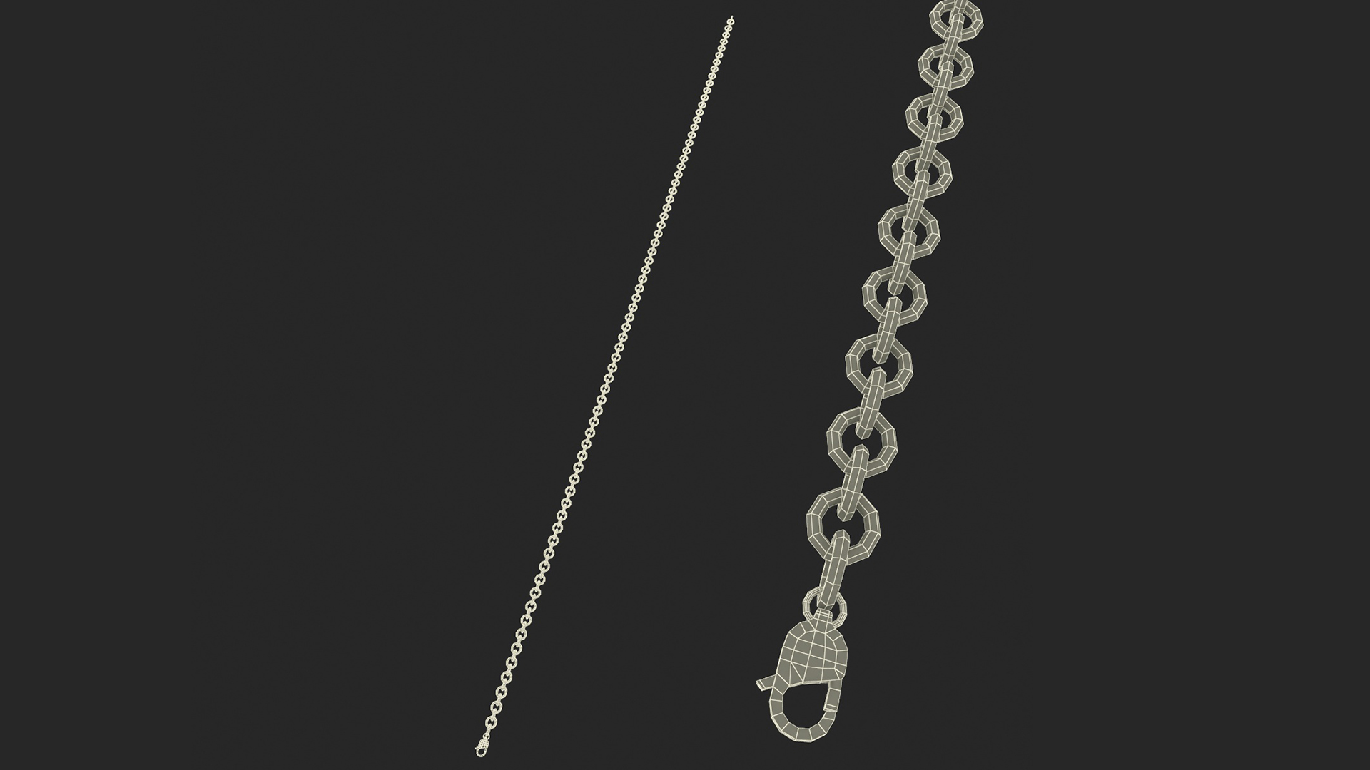 3D Cable Chain Silver model