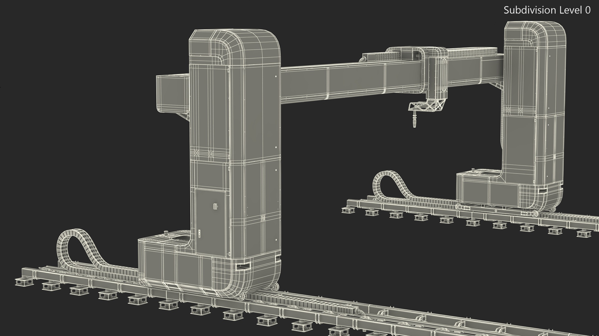 House Construction 3D Printer Black Rigged 3D