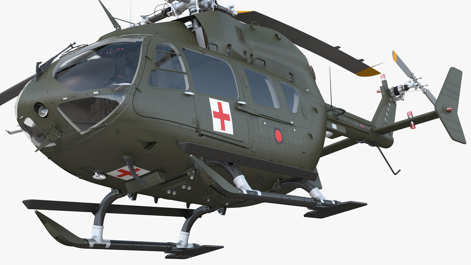 3D Eurocopter H-72 Lakota Helicopter model