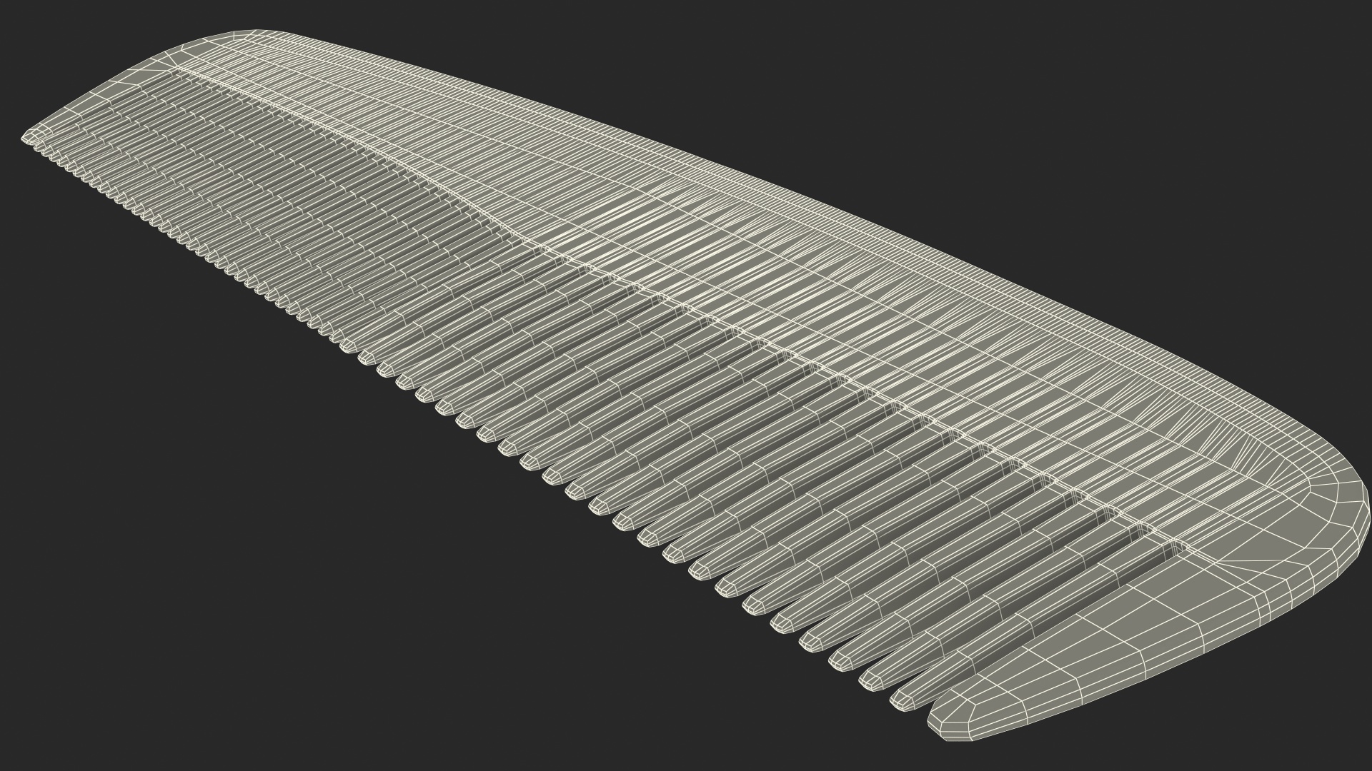 3D Baxter of California Pocket Comb Brown model