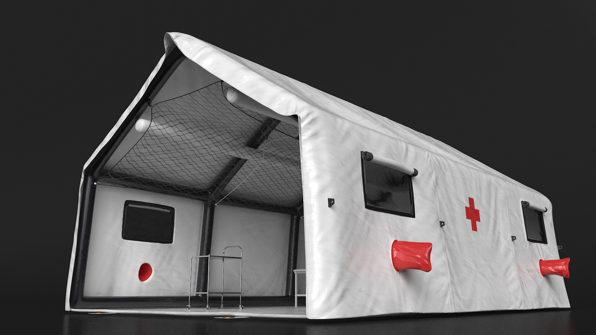 3D Equipped Medical Tent