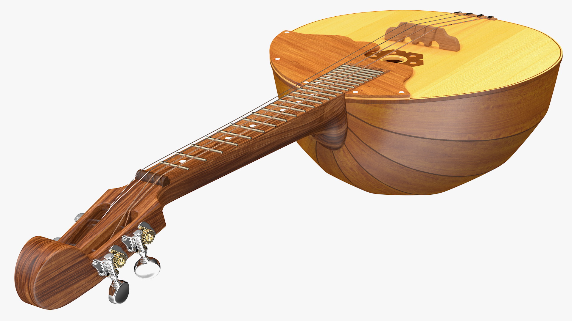 Domra Prima Four String Folk Instrument 3D model