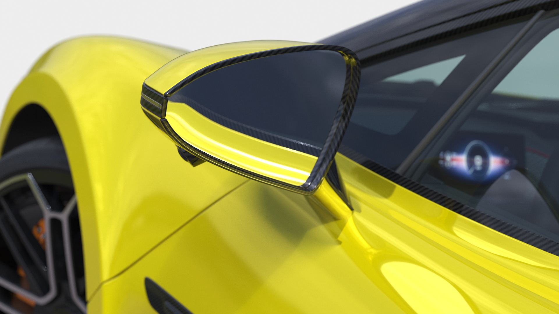 3D model Modern Yellow Supercar Coupe Rigged