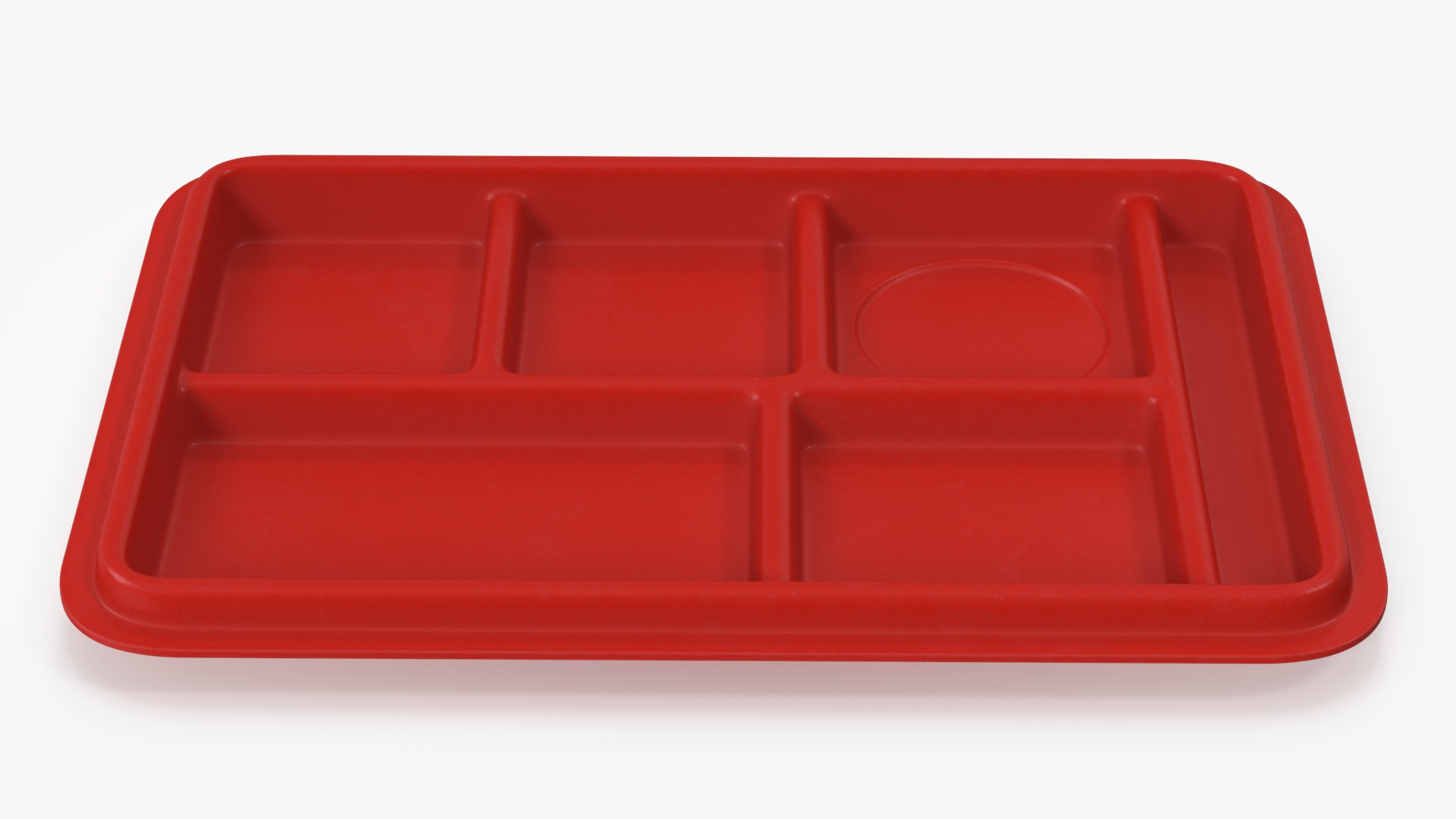 3D model Compartment Meal Tray Red