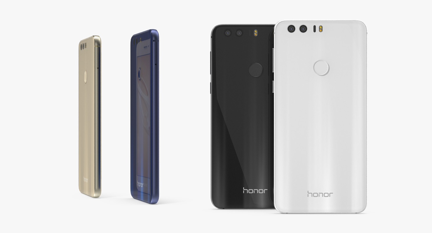 3D Huawei Honor 8 Set model