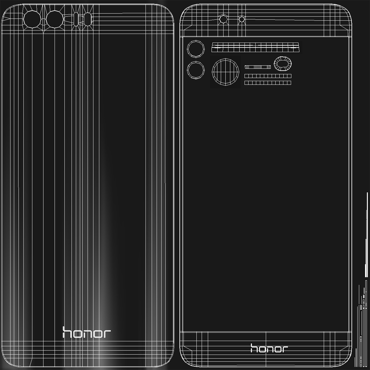 3D Huawei Honor 8 Set model