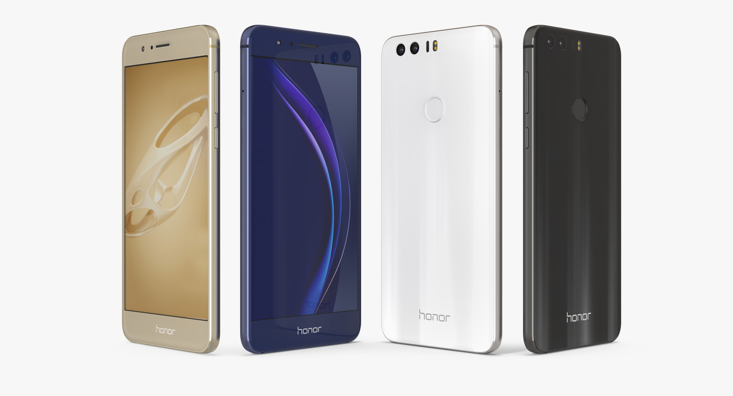 3D Huawei Honor 8 Set model