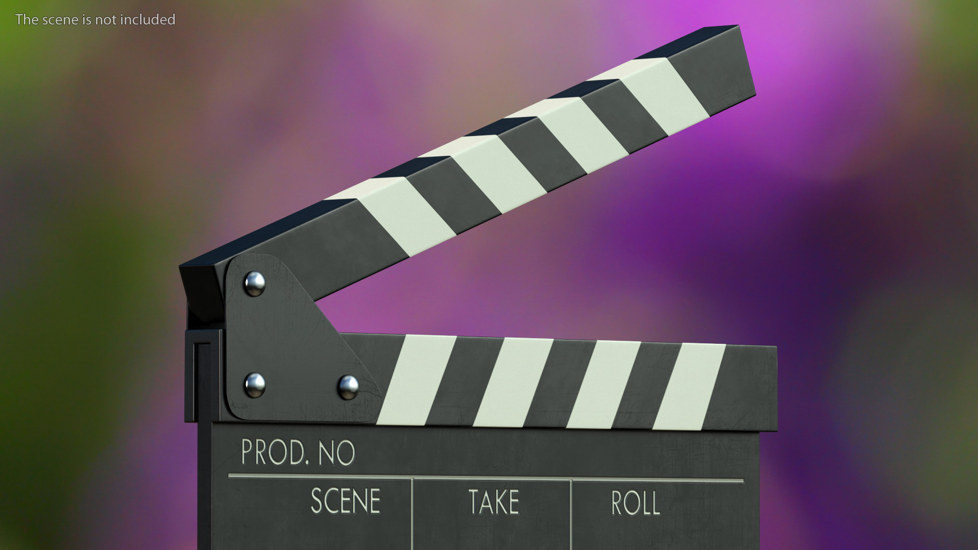 Wooden Movie Clapboard 3D