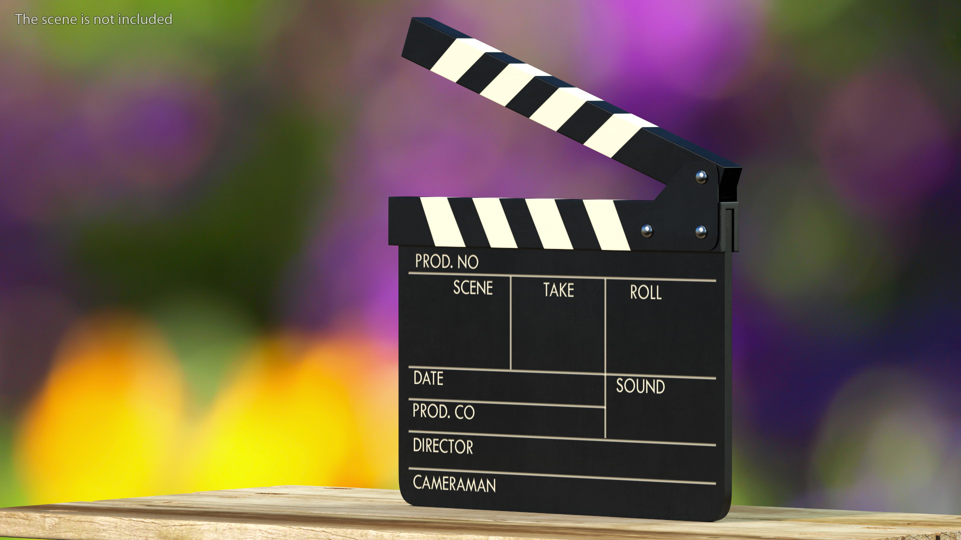 Wooden Movie Clapboard 3D