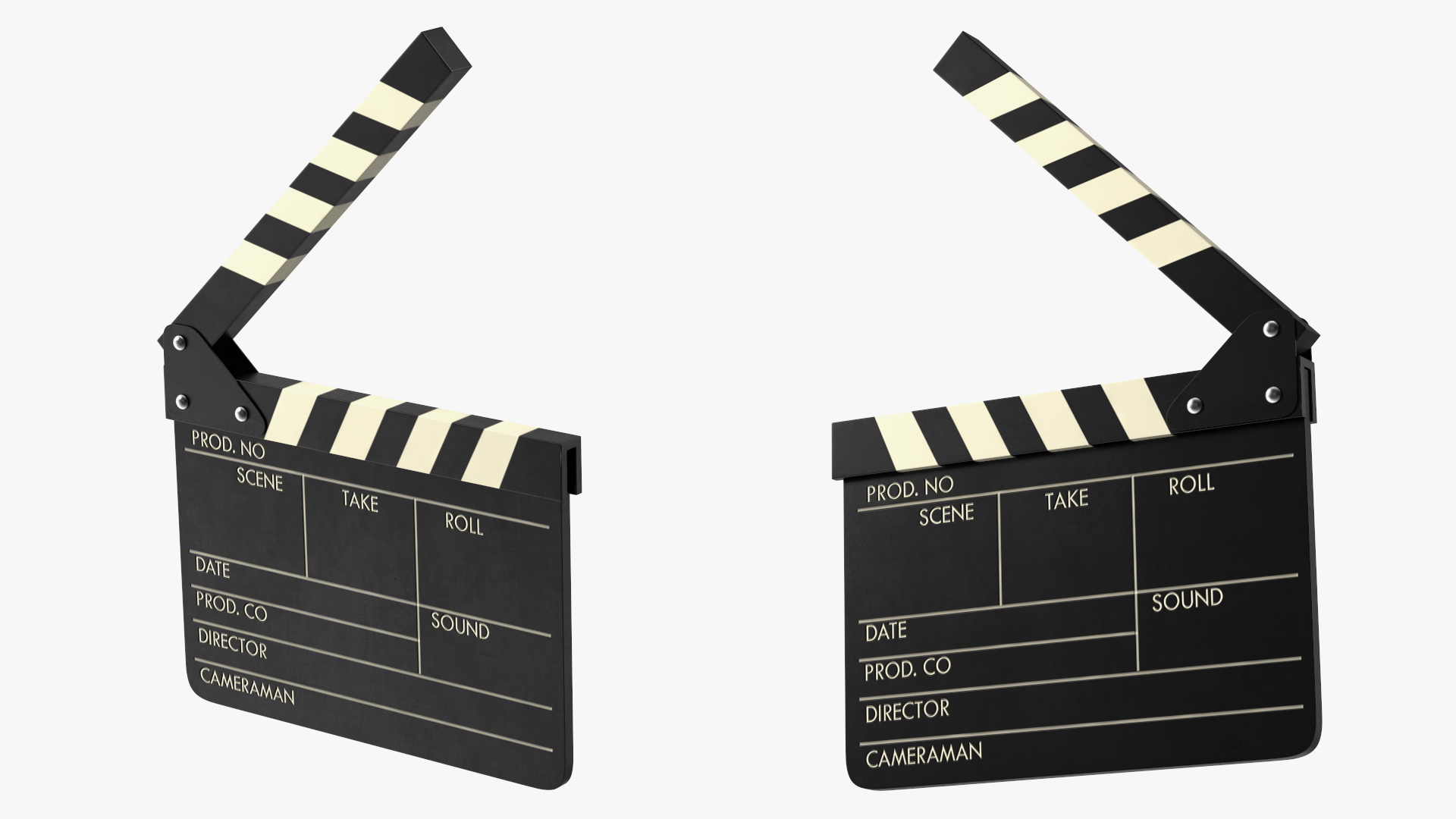 Wooden Movie Clapboard 3D