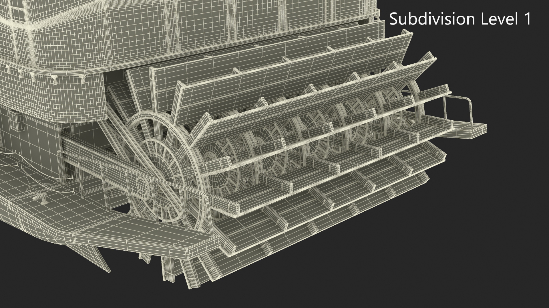 Paddle Wheeled Steamboat 3D model