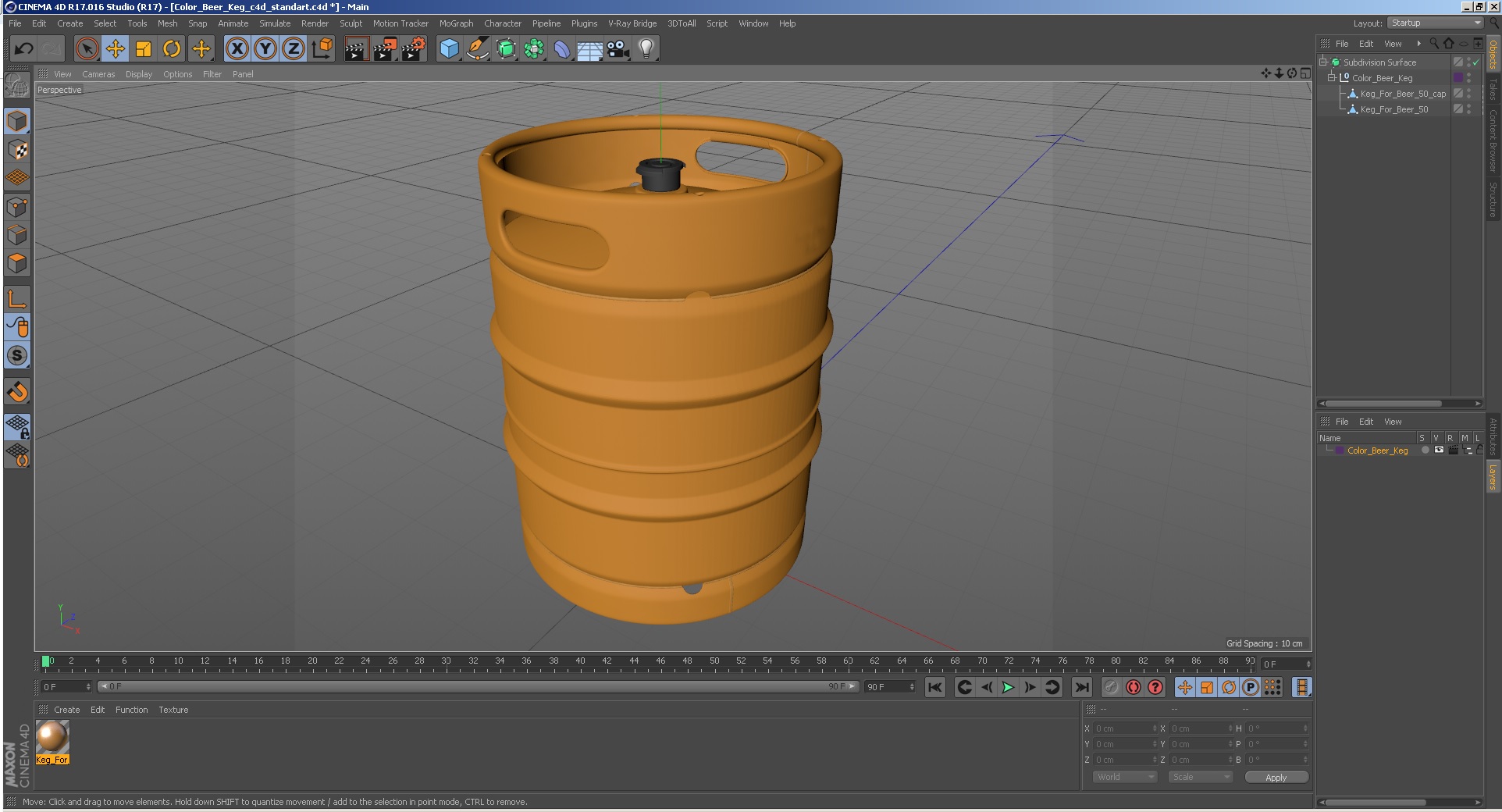 Color Beer Keg 3D model