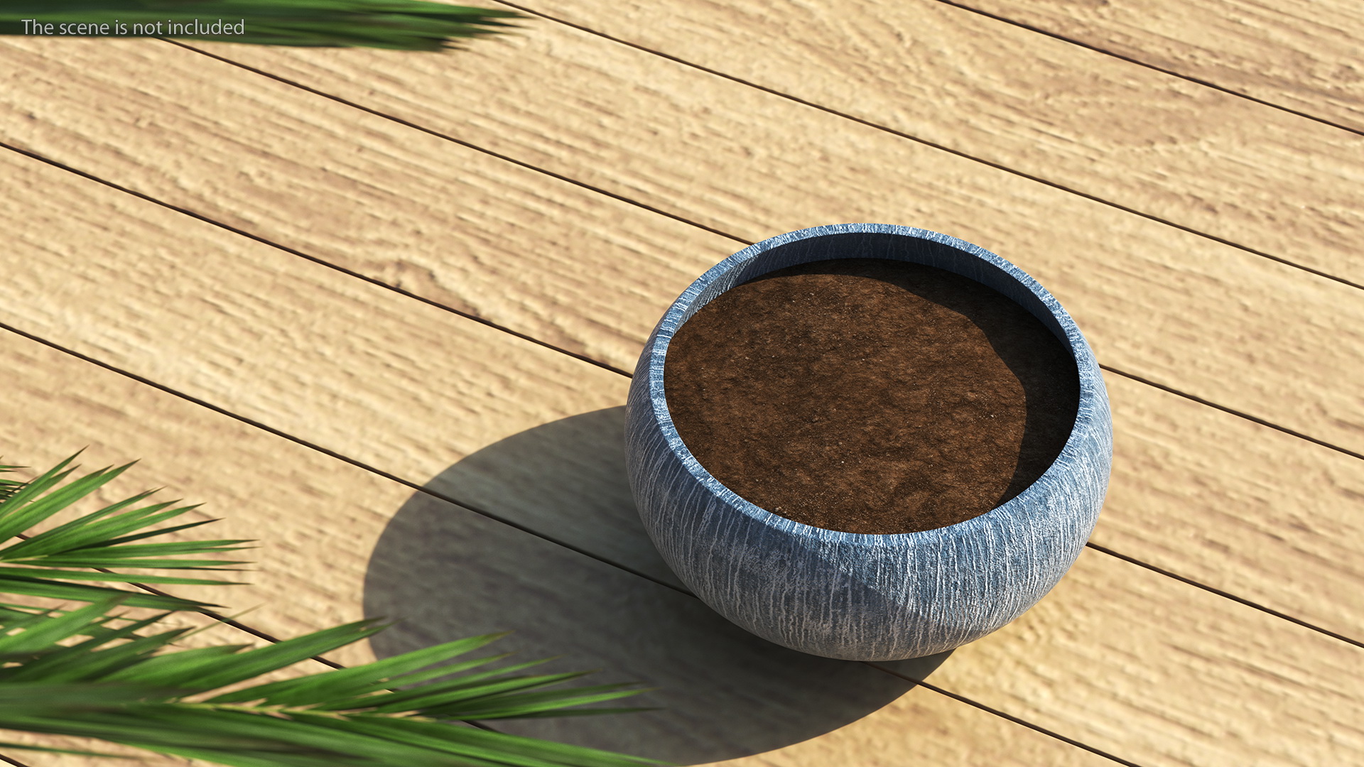 3D model Round Vase with Soil