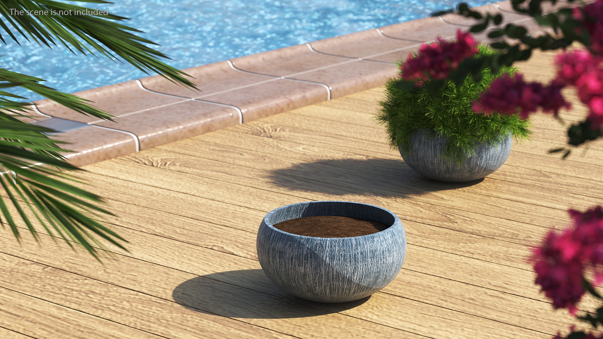 3D model Round Vase with Soil