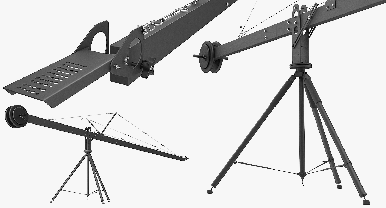 Camera Crane Rigged 3D model