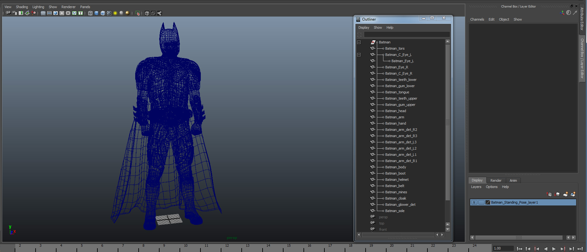 3D model Batman Standing Pose