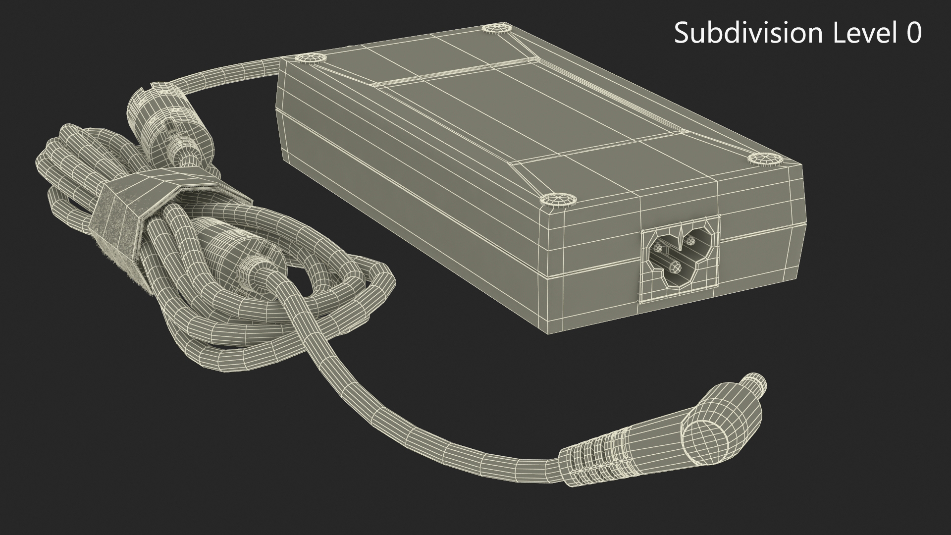 Power supply laptop charger Rolled 3D model