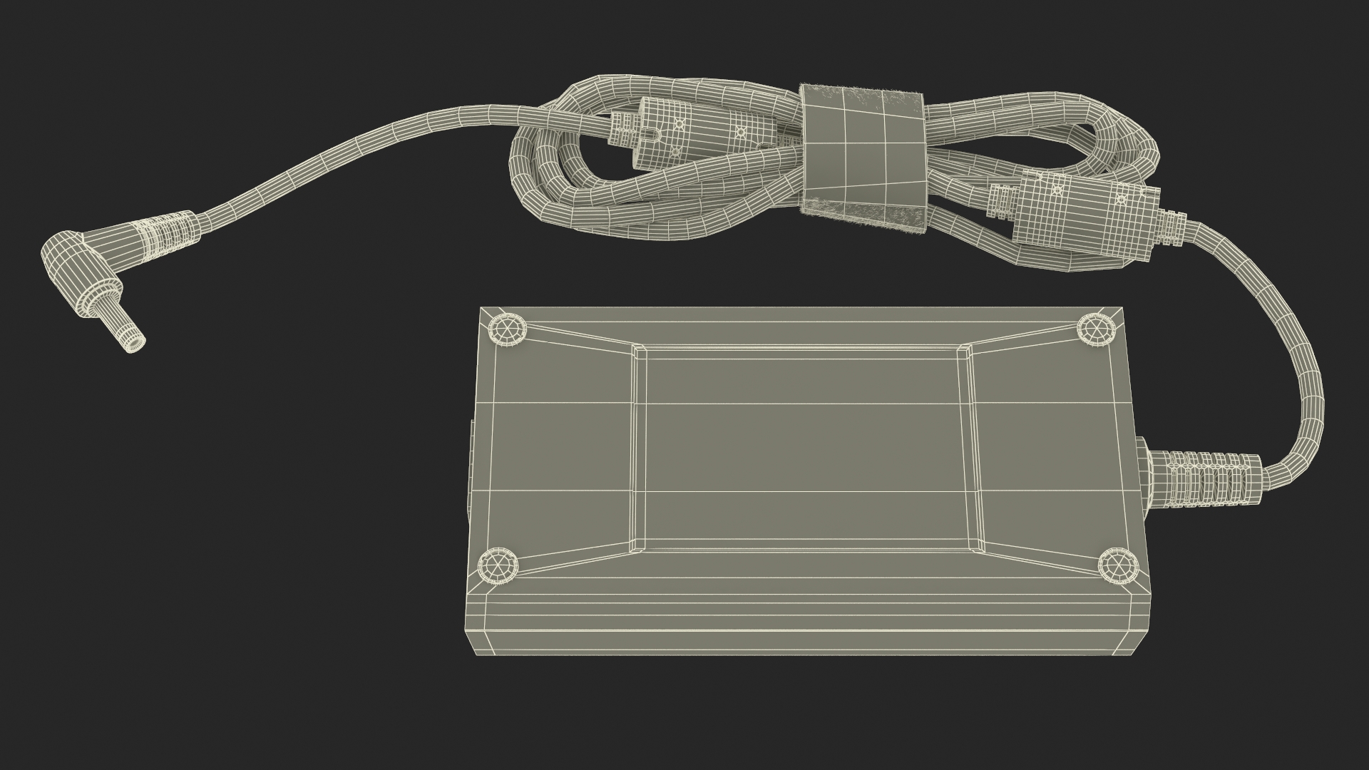 Power supply laptop charger Rolled 3D model