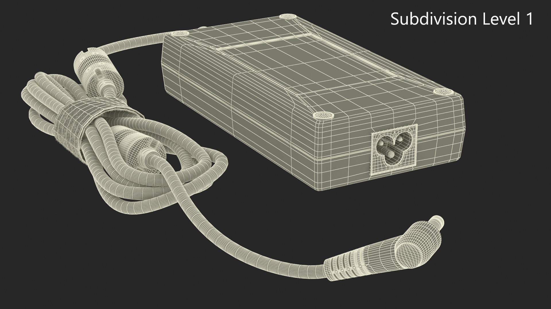 Power supply laptop charger Rolled 3D model