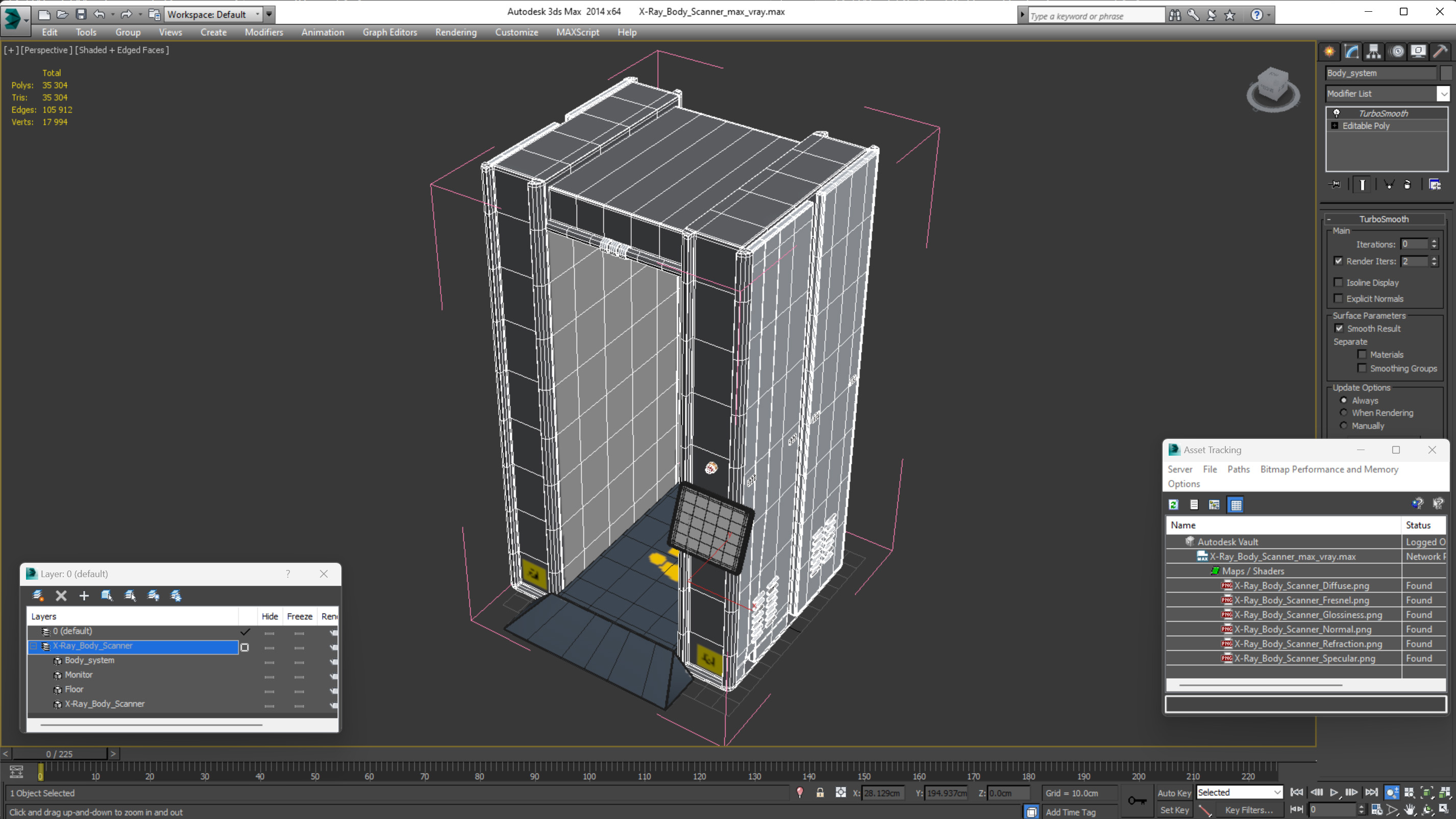 3D X-Ray Body Scanner model