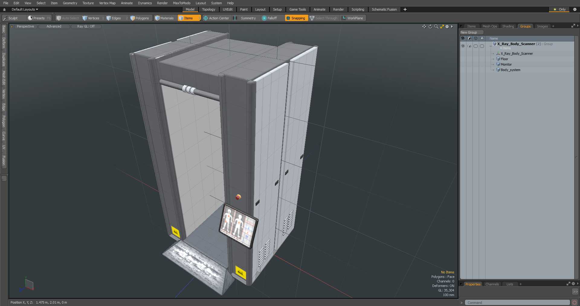 3D X-Ray Body Scanner model