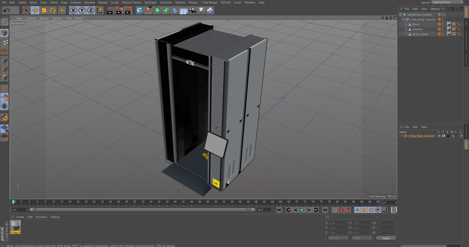 3D X-Ray Body Scanner model