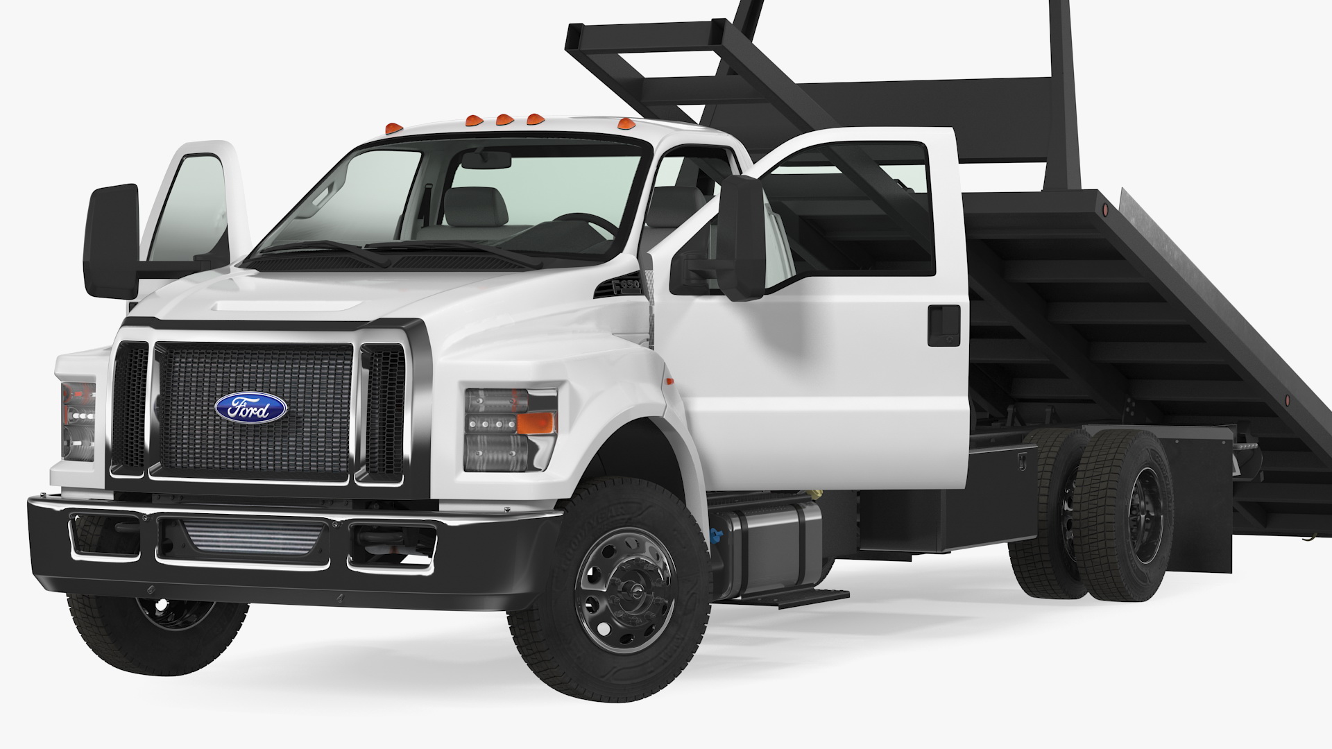 3D Ford F650 Tow Truck Rigged