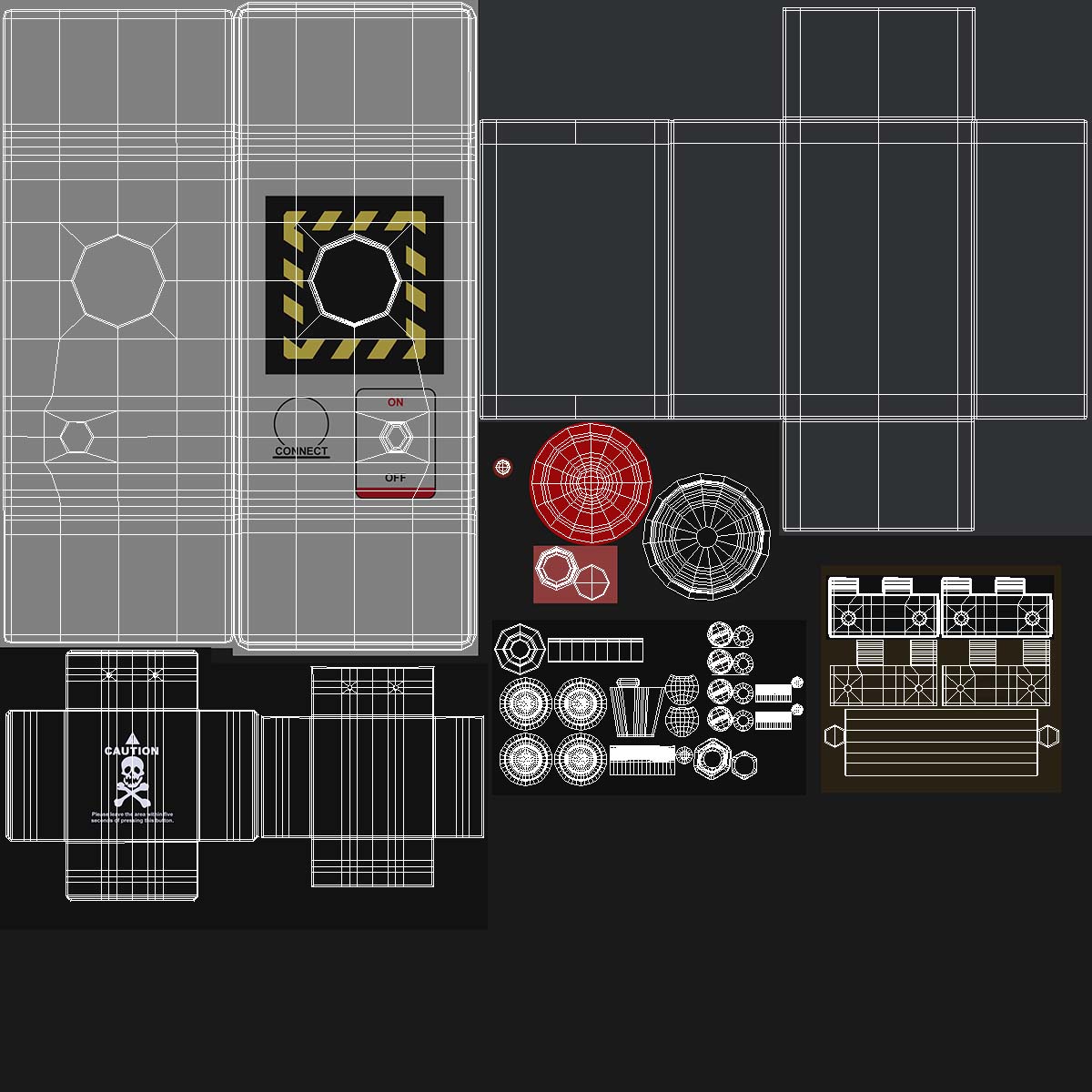 3D Handheld Detonator model