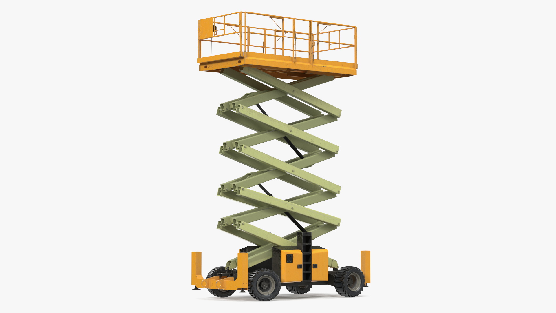 Scissor Lift Platform Rigged for Cinema 4D 3D