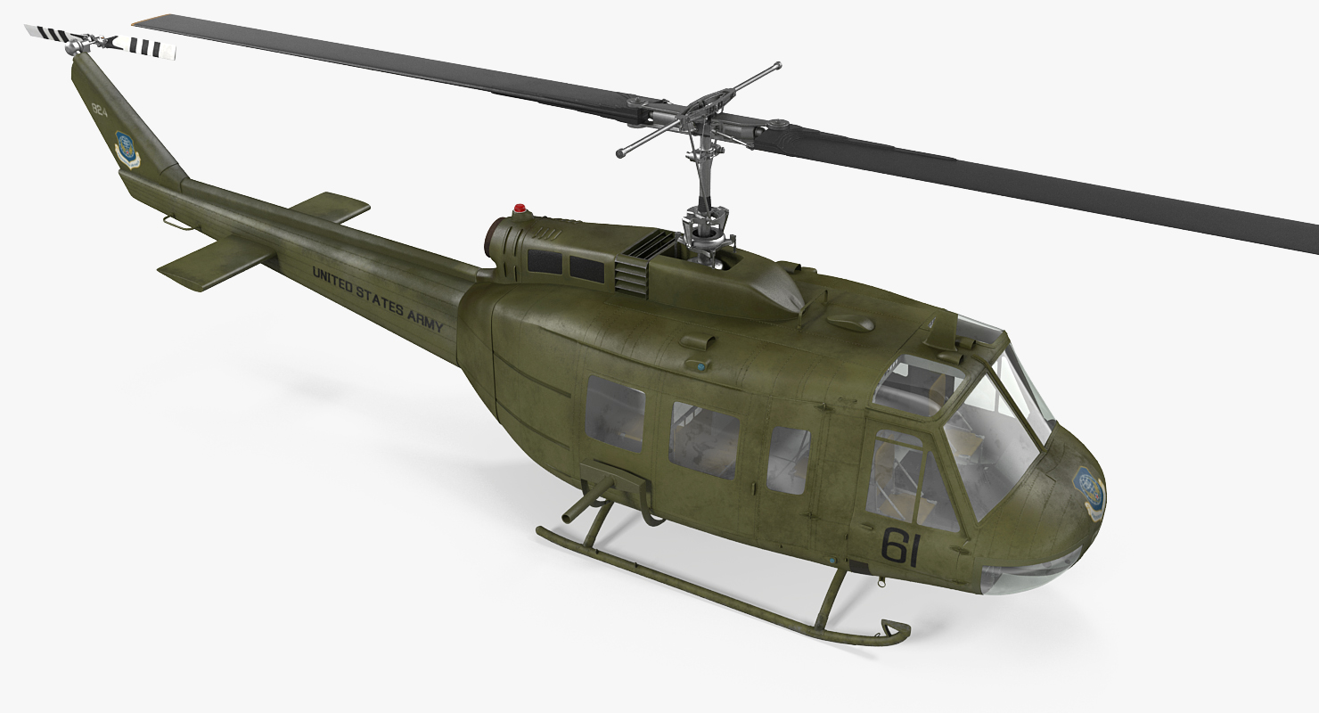 3D Military Utility Helicopter Bell UH 1 Iroquois