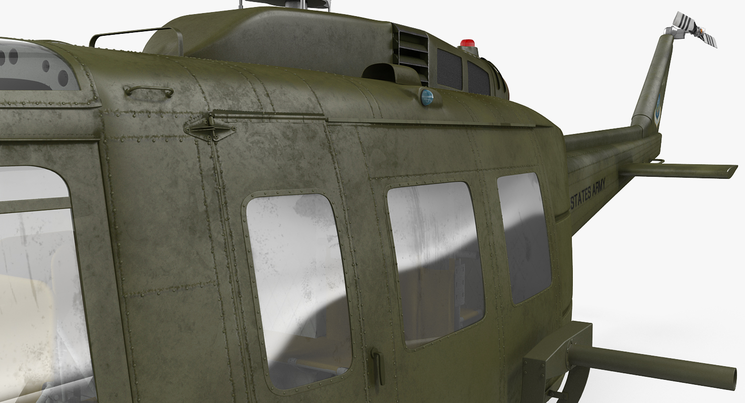 3D Military Utility Helicopter Bell UH 1 Iroquois