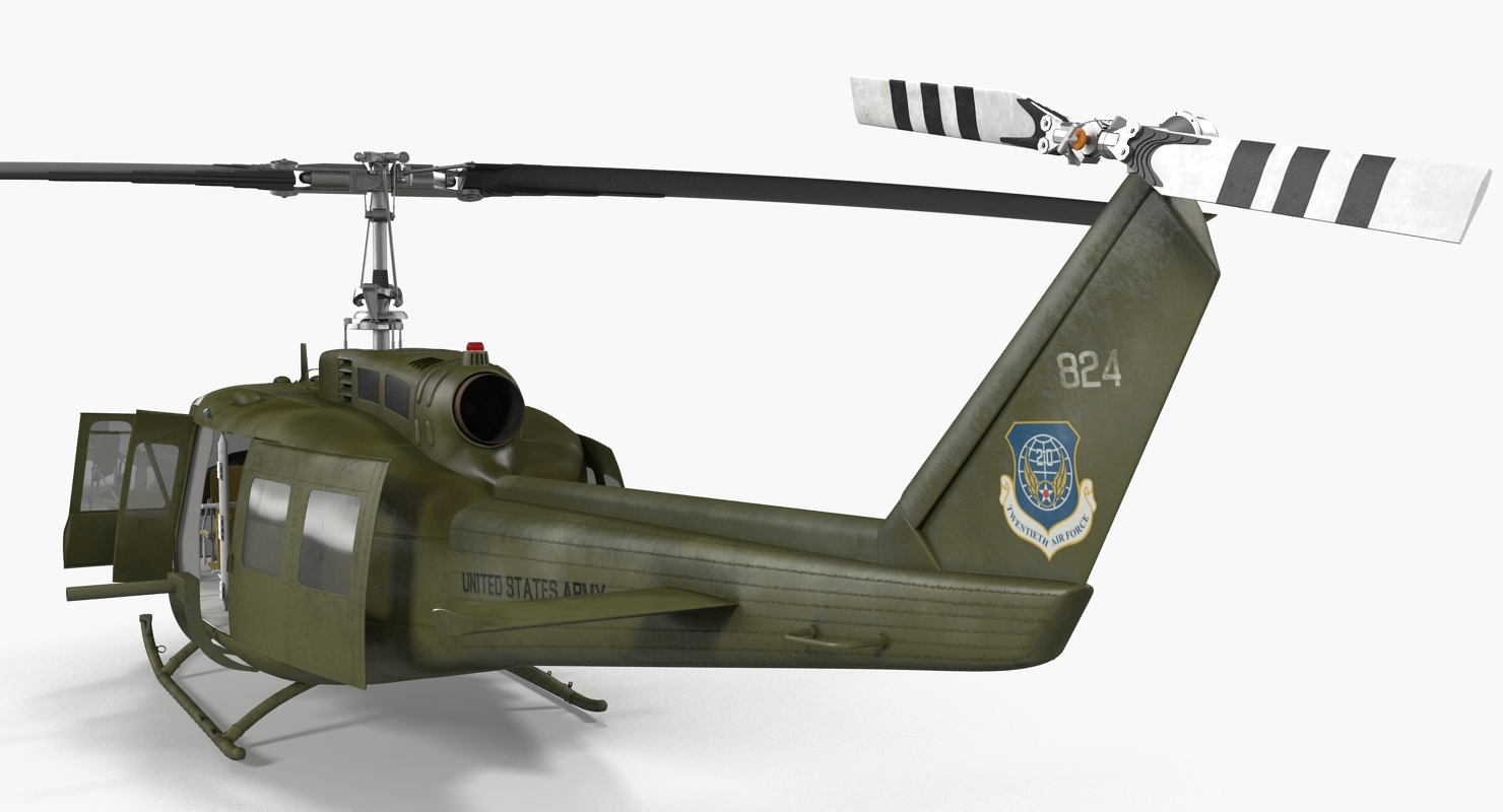 3D Military Utility Helicopter Bell UH 1 Iroquois