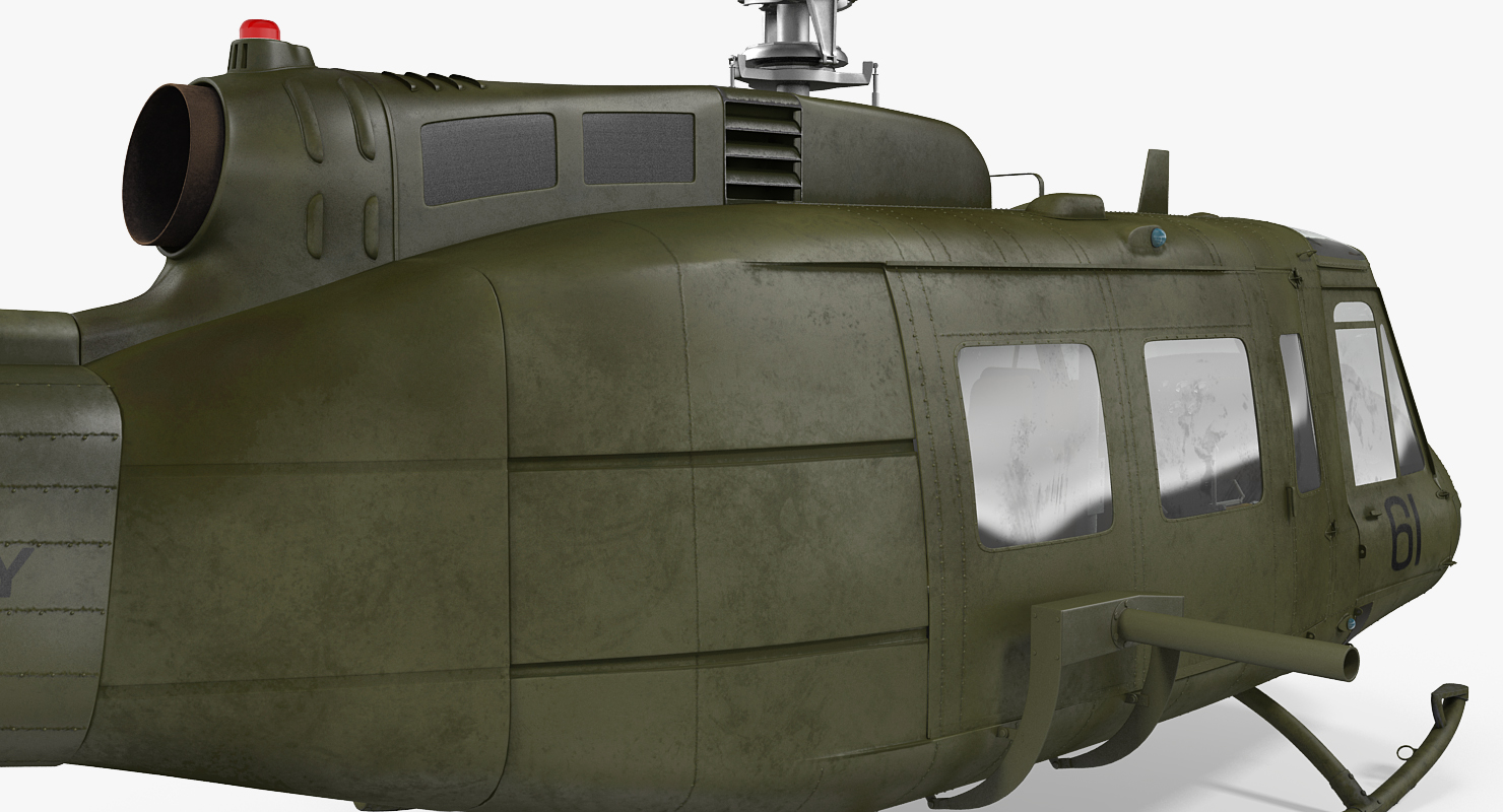 3D Military Utility Helicopter Bell UH 1 Iroquois