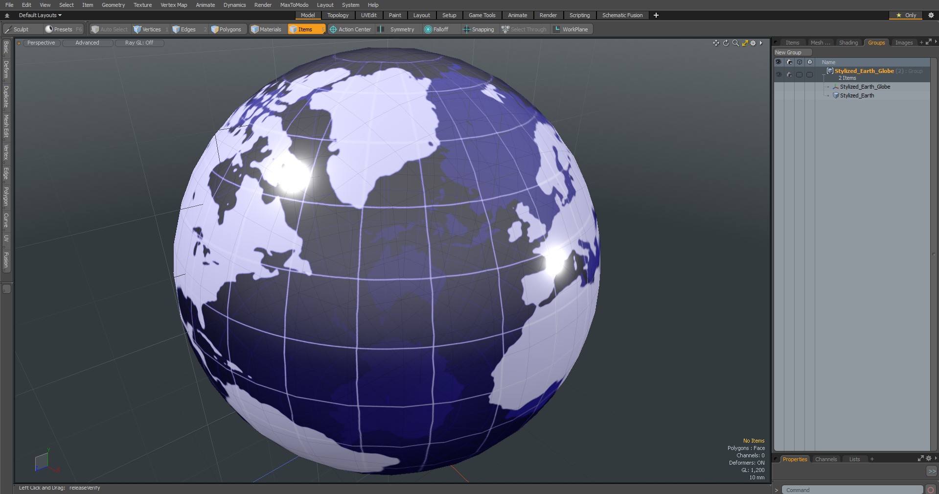 3D model Stylized Earth Globe