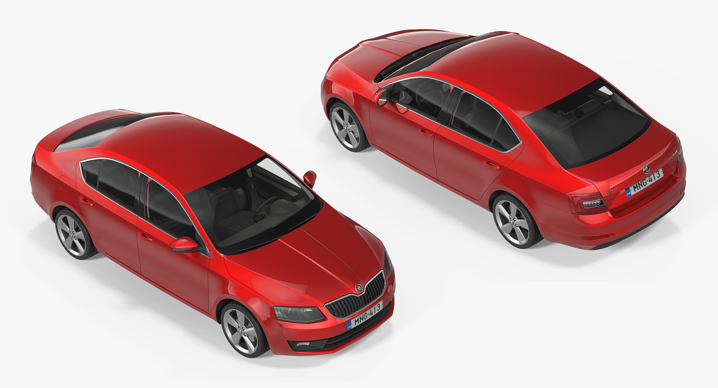 Skoda Octavia 2016 Simple Interior 3D model