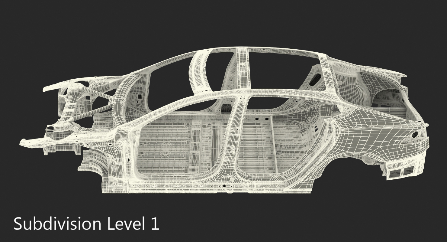 3D Tesla Model S Frame 3