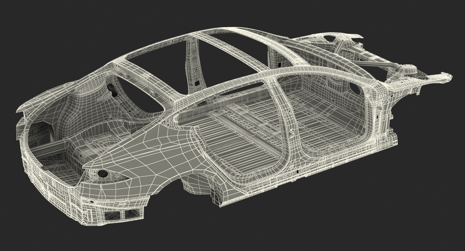 3D Tesla Model S Frame 3