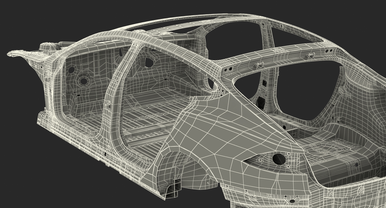 3D Tesla Model S Frame 3