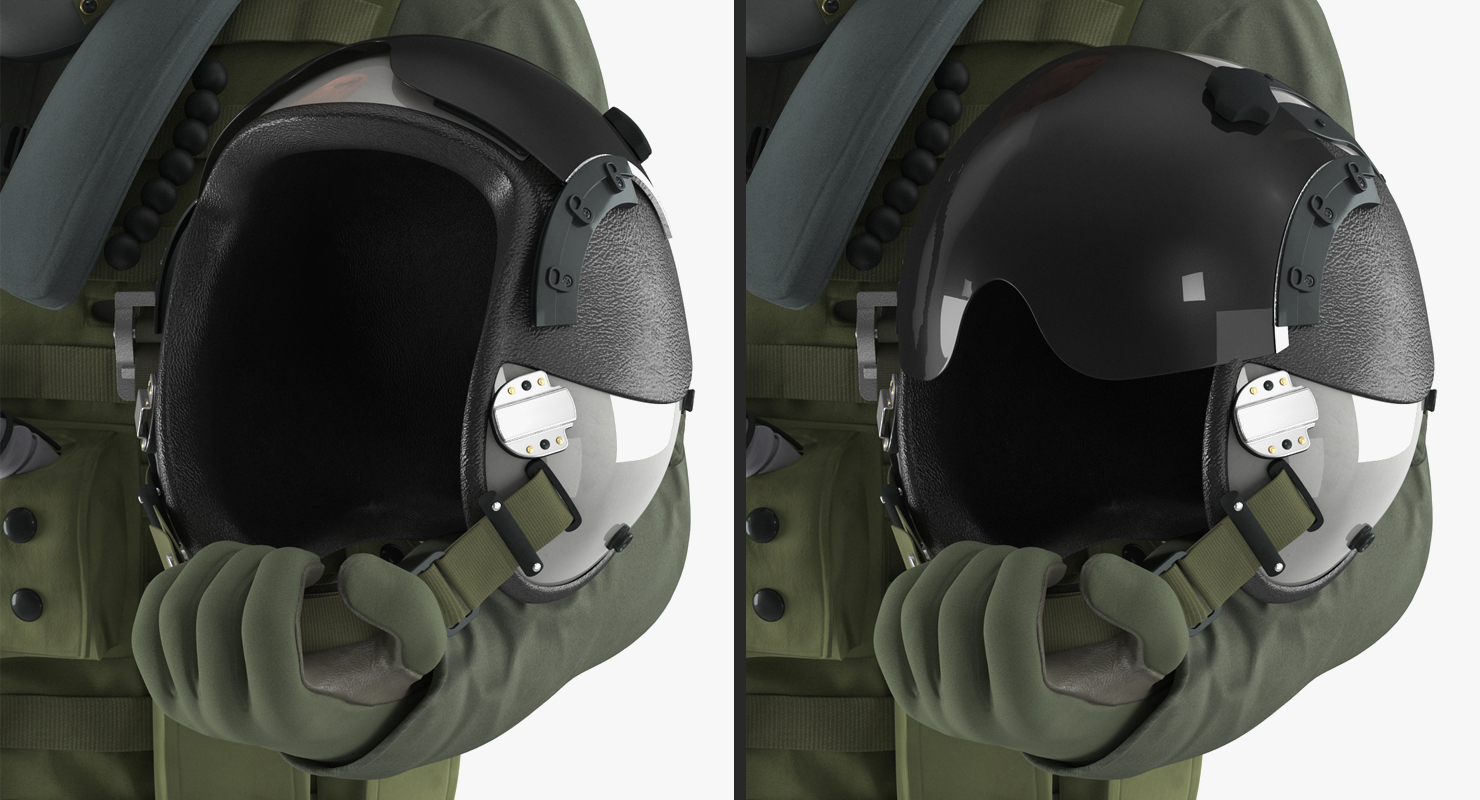 3D Military Jet Fighter Pilot Rigged model