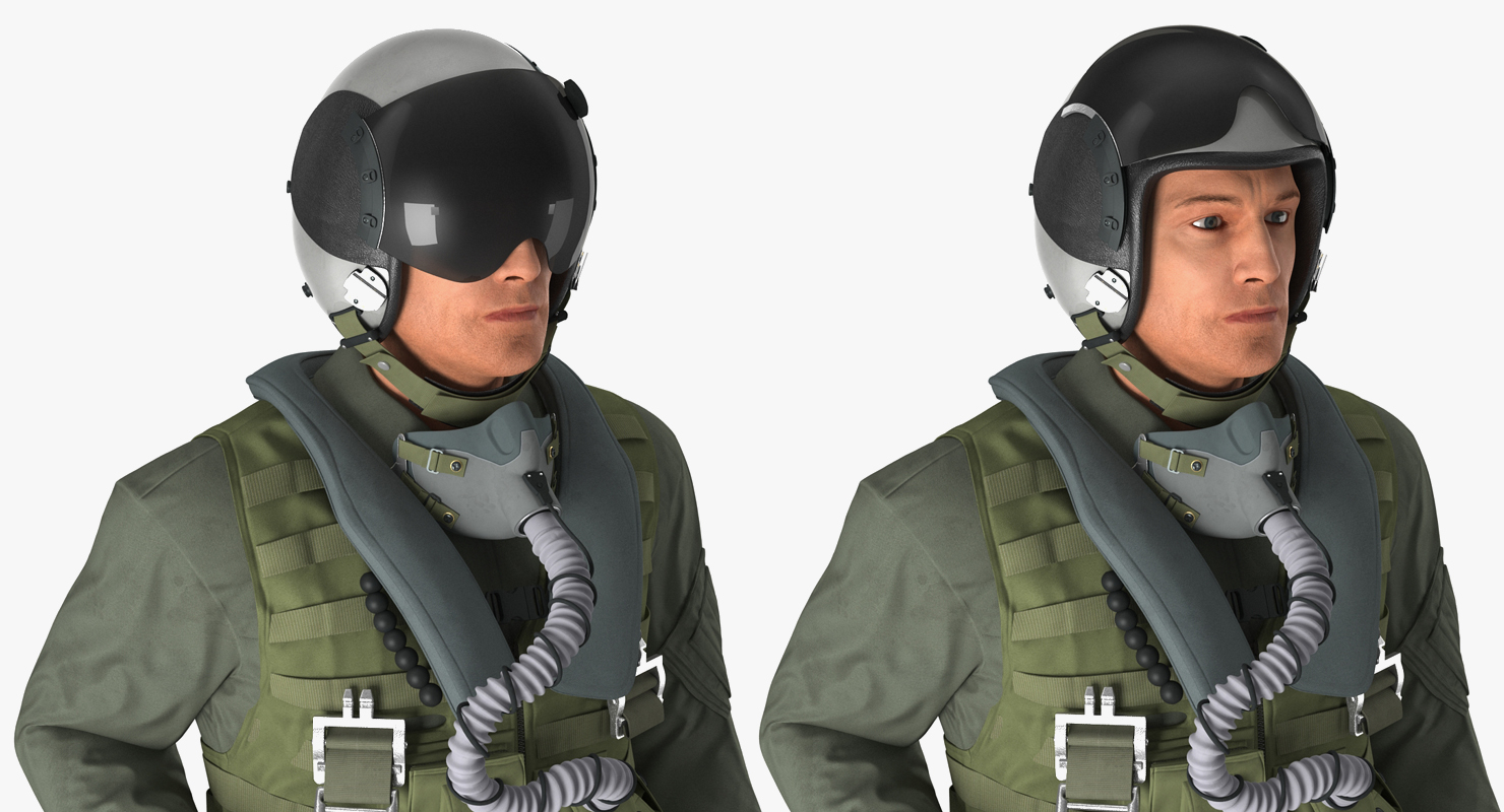 3D Military Jet Fighter Pilot Rigged model